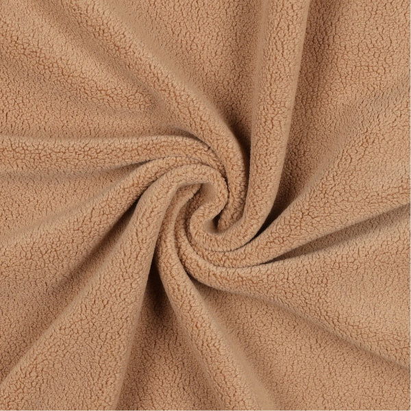 Micro fleece / polaire camel tout douce (prix pour 10cm)