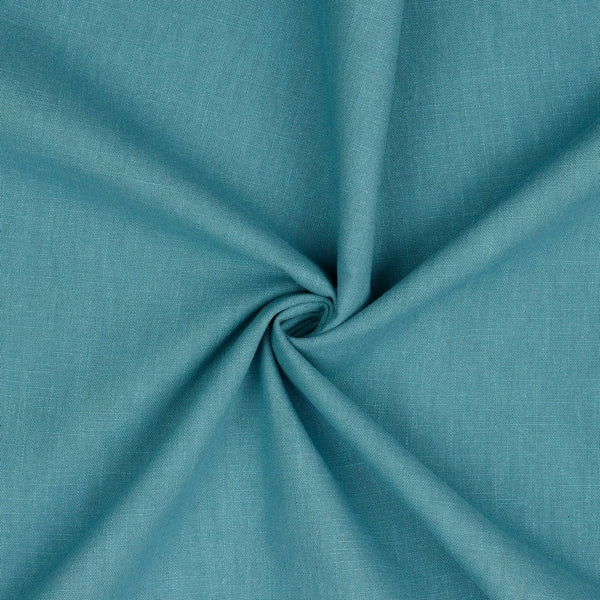 Lin lavé uni - Teal certifié oeko-tex (prix pour 10cm)