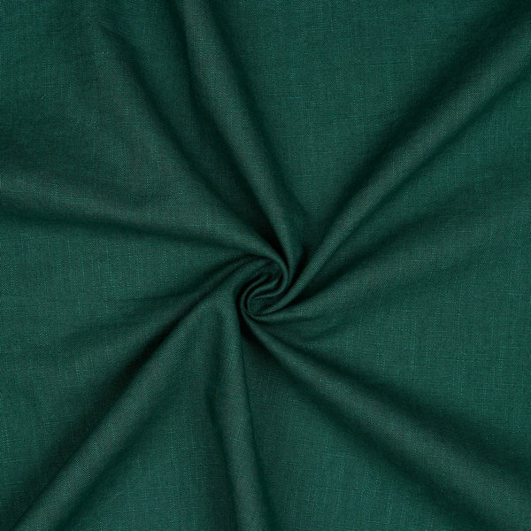 Lin lavé uni - Vert foncé 053 - certifié oeko-tex (prix pour 10cm)