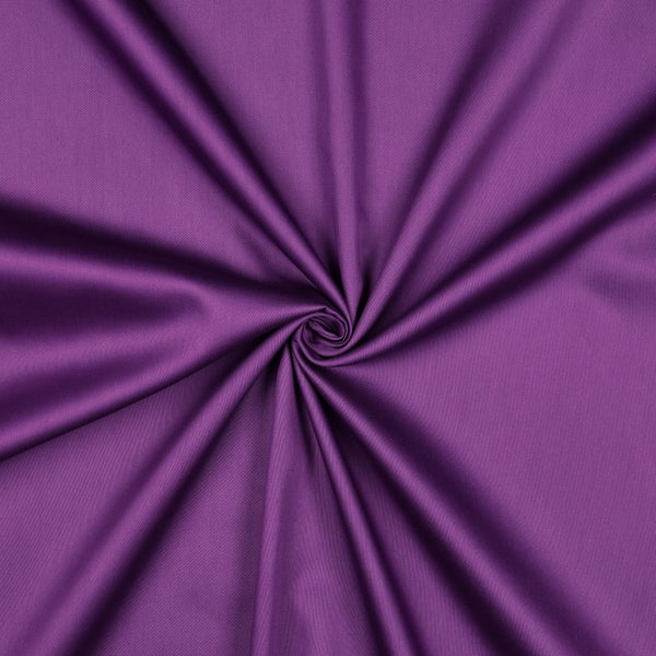 Satin 100% coton uni - dark purple certifié oeko-tex (prix pour 10cm)