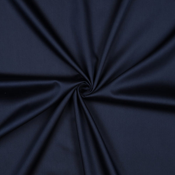 Satin 100% coton uni - bleu nuit certifié oeko-tex (prix pour 10cm)