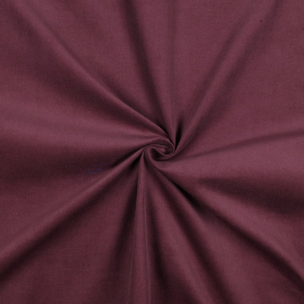 Velours milleraies lavé - 100% coton - aubergine - Oeko-tex (Prix pour 10cm)