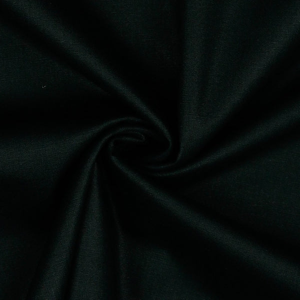 Tissu popeline 100% coton - Noir charbon - Oeko-tex (prix pour 10cm)