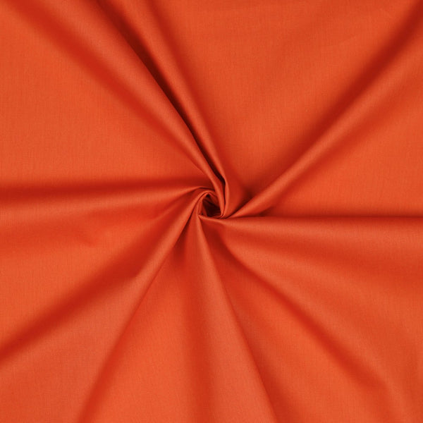 Tissu popeline 100% coton - Orange mandarine - Oeko-tex (prix pour 10cm)