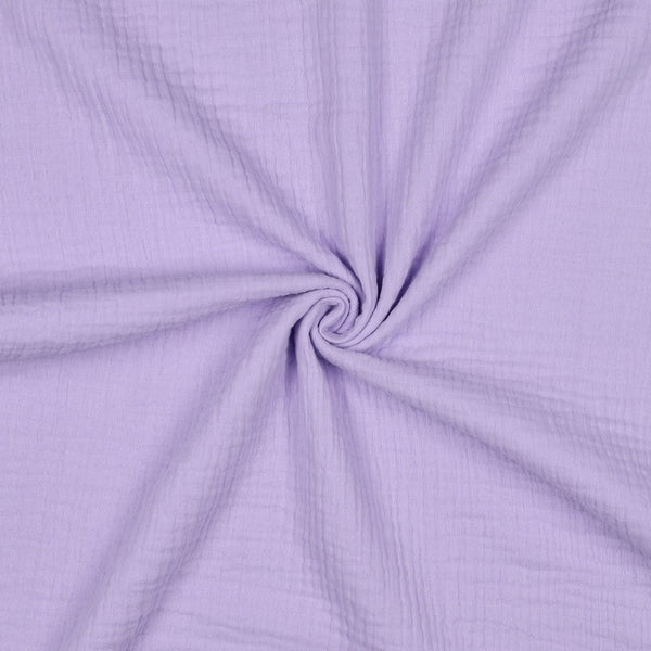 Double gaze unie lilas certifiée oeko-tex (prix pour 10cm)