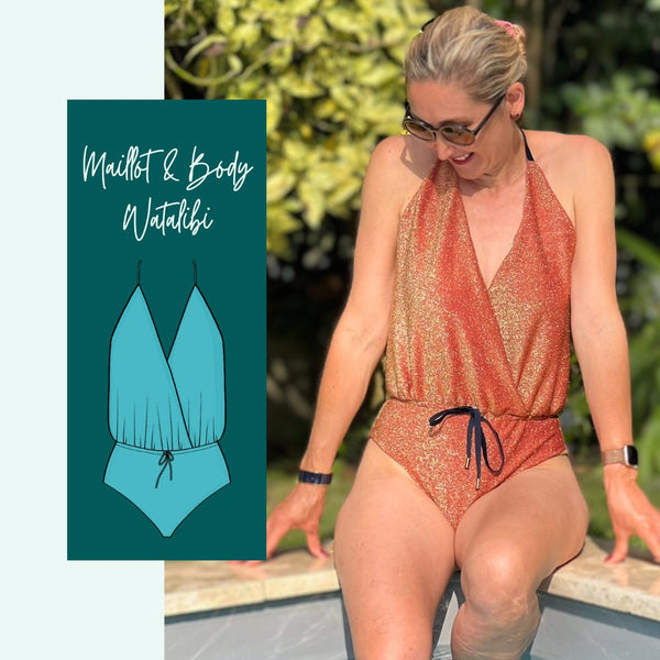 PDF - Patron digital du body et maillot de bain Watalibi de Instinct Couture (taille 32 à 52)