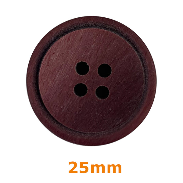 Boutons 4 trous rainuré 23mm - morgon (prix à la pièce)