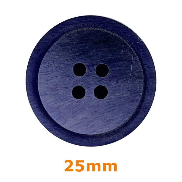 Boutons 4 trous rainuré 23mm - iris (prix à la pièce)