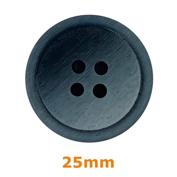 Boutons 4 trous rainuré 23mm - siver (prix à la pièce)