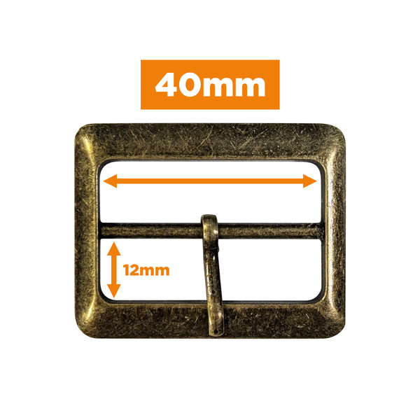 Boucle de ceinture - 40mm - bronze (prix à la boucle)