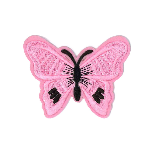 Patch thermocollant "papillon rose et noir" - (prix à la pièce)