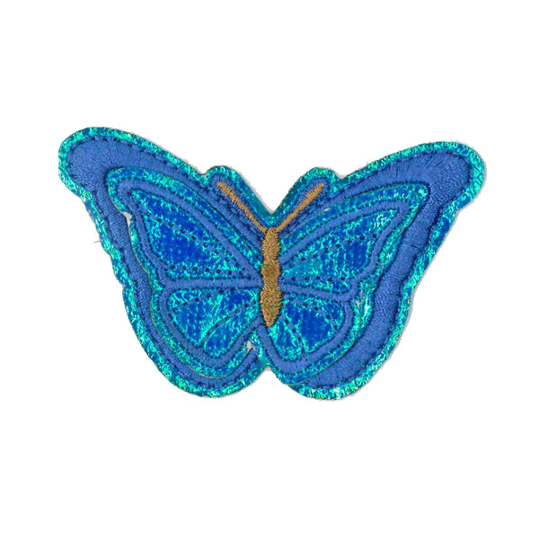 Patch thermocollant "papillon bleu" - (prix à la pièce)