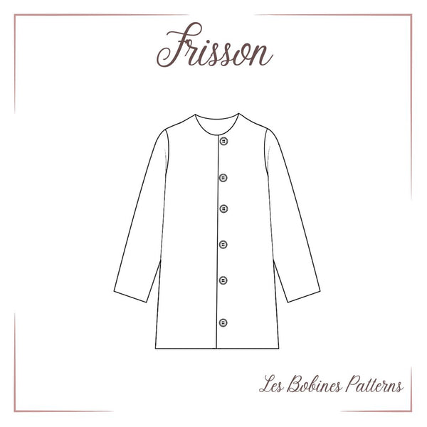 PDF - Patron digital du manteau Frisson des Bobines Patterns du 34 au 56 (fr)