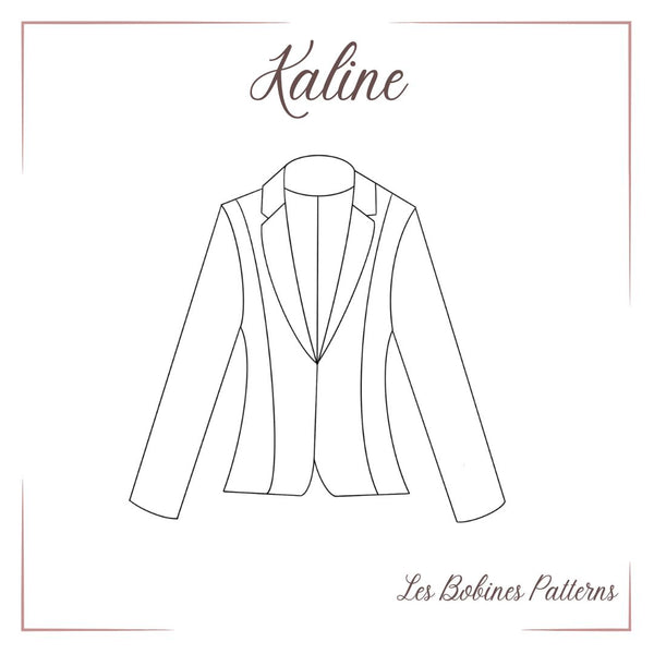 PDF - Patron digital de la veste Kaline des Bobines Patterns du 34 au 56 (fr)