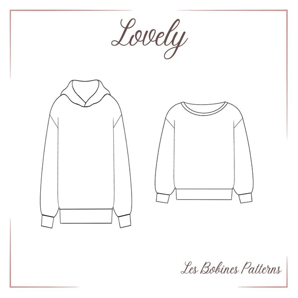 PDF - Patron digital de la robe et sweat shirt Lovely des Bobines Patterns du 34 au 56 (fr)