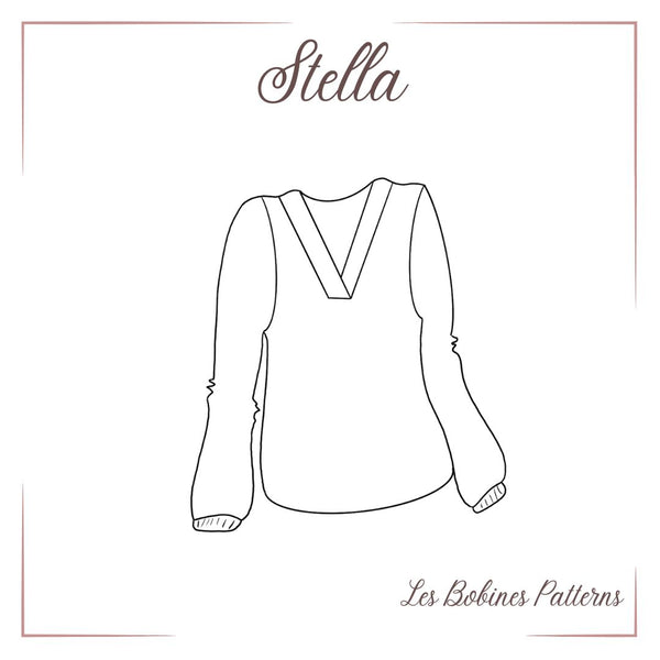 PDF - Patron digital de la blouse Stella des Bobines Patterns du 34 au 56 (fr)