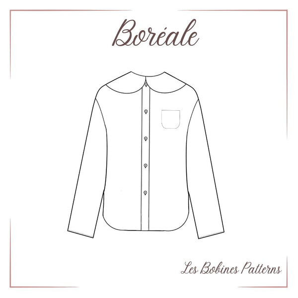 PDF - Patron digital de la chemise Boréale des Bobines Patterns du 34 au 56 (fr)