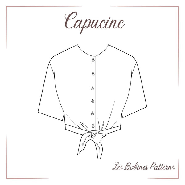 PDF - Patron digital de la blouse / chemise Capucine des Bobines Patterns du 34 au 56 (fr)