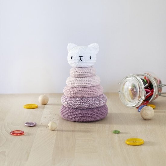 Kit crochet - anneaux empilables pour bébé chat - marque Achor (prix pour le set)