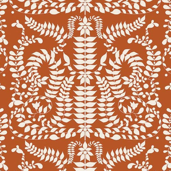 Superbe coupon 3m de popeline Art Gallery Fabrics - "virtuosa orange brûlé" - 110cm de large