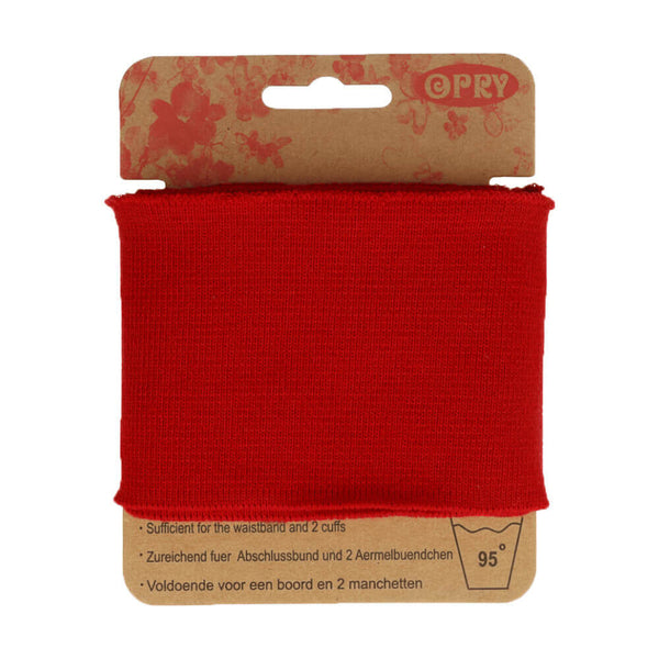 Bord cote uni en bande - rouge amour 13 ( prix à la pièce 110cm X 6,5cm)