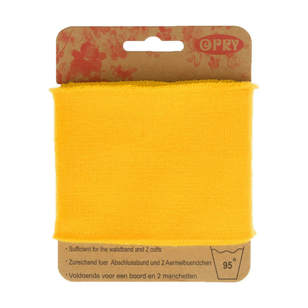 Bord cote uni en bande - jaune citron 17 ( prix à la pièce 110cm X 6,5cm)