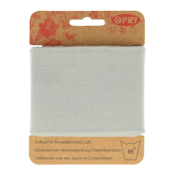 Bord cote uni en bande - gris pâle 22  ( prix à la pièce 110cm X 6,5cm)