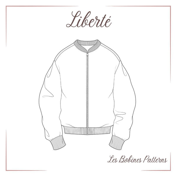 Patron pochette de la veste / bombers Liberté des Bobines Patterns du 34 au 56 (fr)