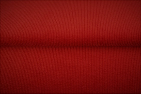 Velours grosses côtes lavé - rouge foncé 1113 - 97% coton et 3% élasthanne - Oeko-tex (Prix pour 10cm)