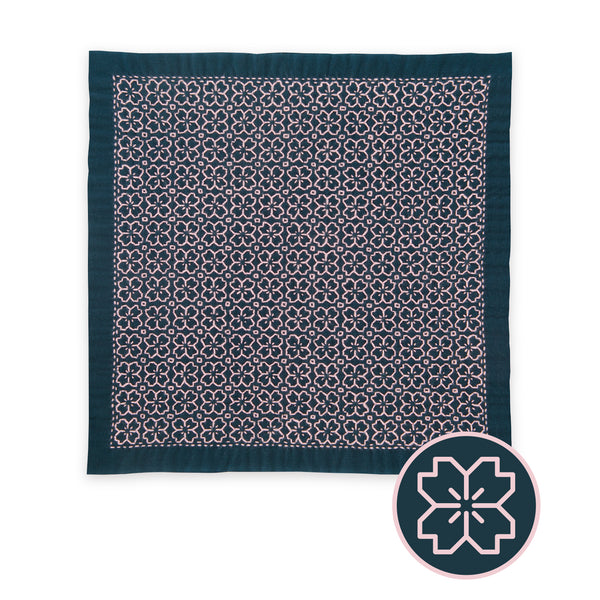 Toile indigo pour hitomezashi - Sakura (prix pour le coupon de 34cmX34cm)