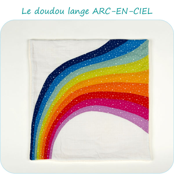 PDF - patron digital du doudou lange Arc-en-ciel de Petits D'om (Fr)