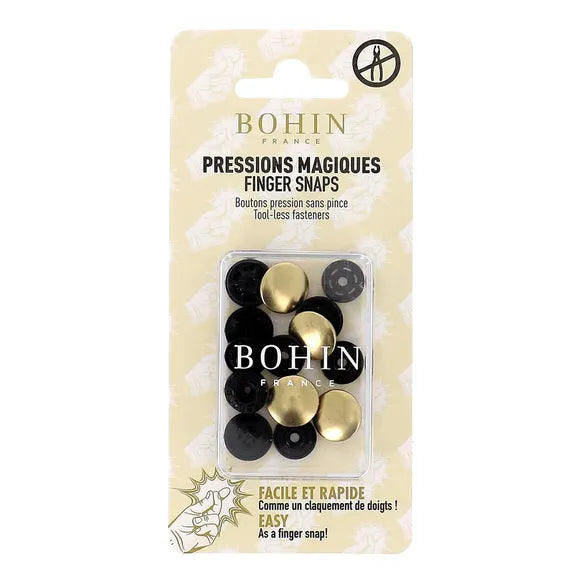 Pressions magiques doré de 14mm de marque Bohin (prix à la boîte)