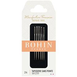 Set de 6 aiguilles à tapisserie sans pointe n°24 - Bohin (prix de la pochette)