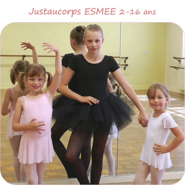 PDF - patron digital du justaucorps Esmée de Petits D'om de 2 à 16ans (Fr)