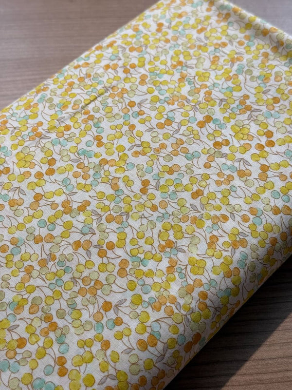 Cotton lawn "sakuranbo jaune" japonais (prix pour 10cm)