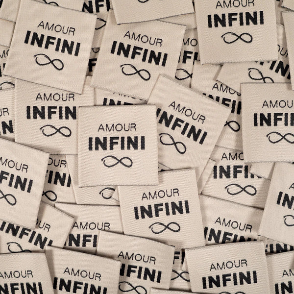 Lot de 5 étiquettes Amour infini de Ikatee (prix pour le sachet de 5)