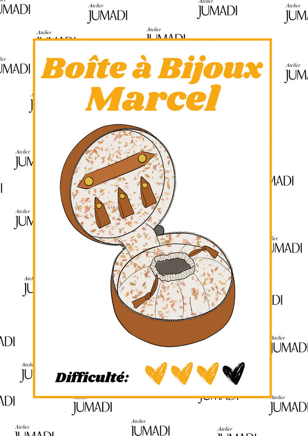 PDF - Patron digital de la boîte à bijoux Marcel de Atelier Jumadi - fr