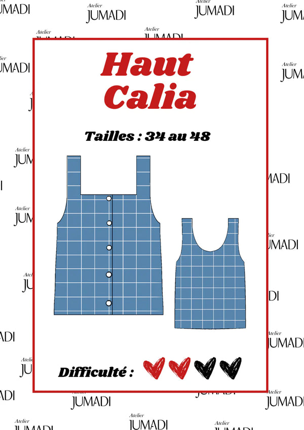 PDF - Patron digital du top Calia de Atelier Jumadi (34 à 48) - fr