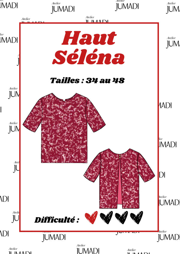 PDF - Patron digital de la blouse Selena de Atelier Jumadi (34 à 48) - fr