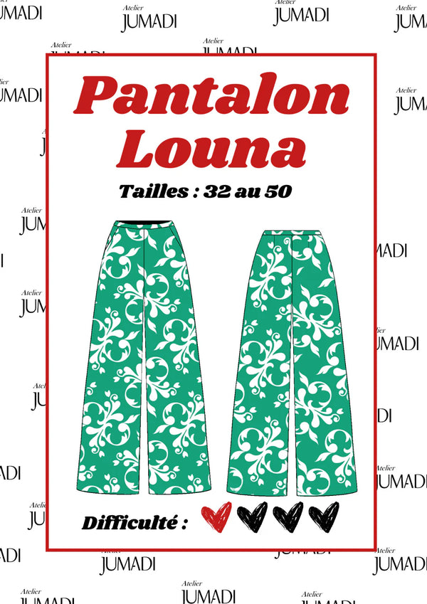 Patron pochette du pantalon Louna de Atelier Jumadi (32 à 50) - fr