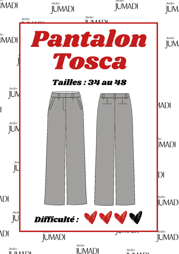 PDF - Patron digital du pantalon Tosca de Atelier Jumadi (34 à 48) - fr