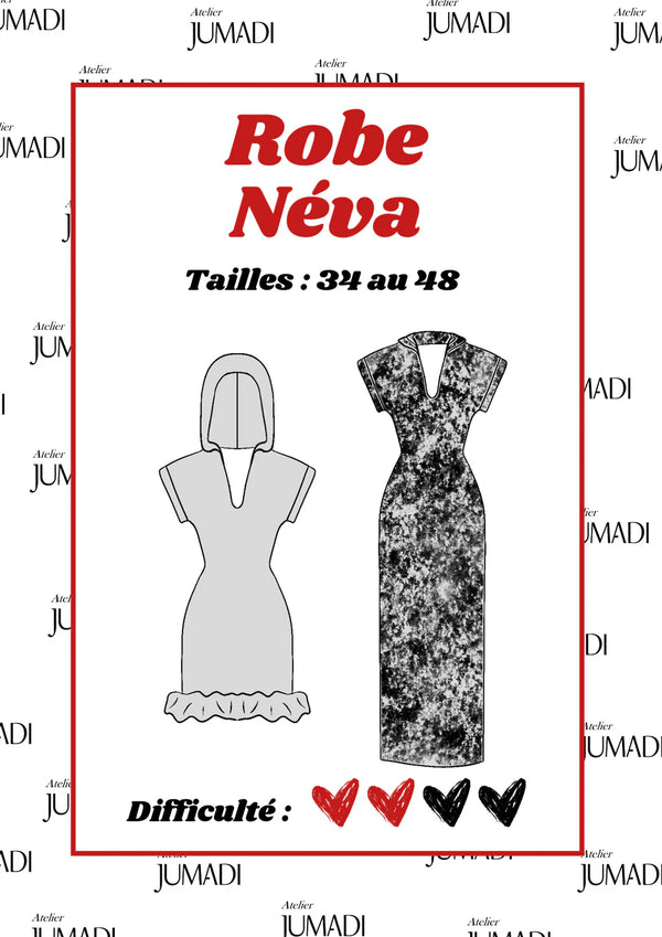 PDF - Patron digital de la robe Neva de Atelier Jumadi (34 à 48) - fr