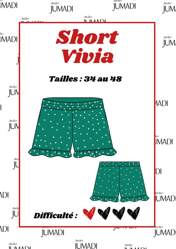 PDF - Patron digital du short Vivia de Atelier Jumadi (34 à 48) - fr