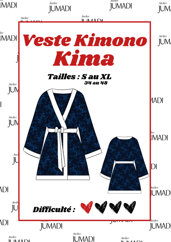 PDF - Patron digital de la veste Kima de Atelier Jumadi (S au XL) - fr