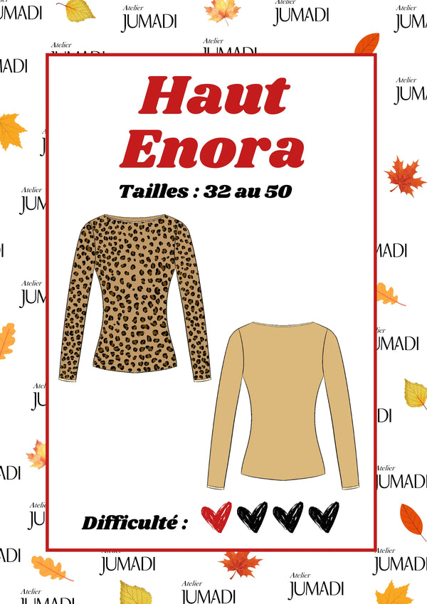 PDF - Patron digital de la blouse Enora de Atelier Jumadi (32 à 50) - fr