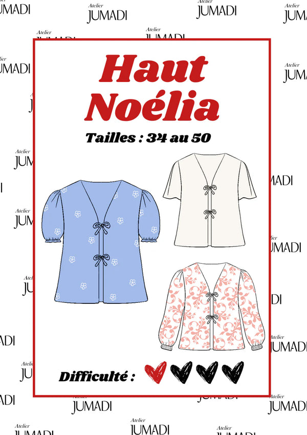 Patron pochette de la blouse Noélia de Atelier Jumadi (34 à 50) - fr