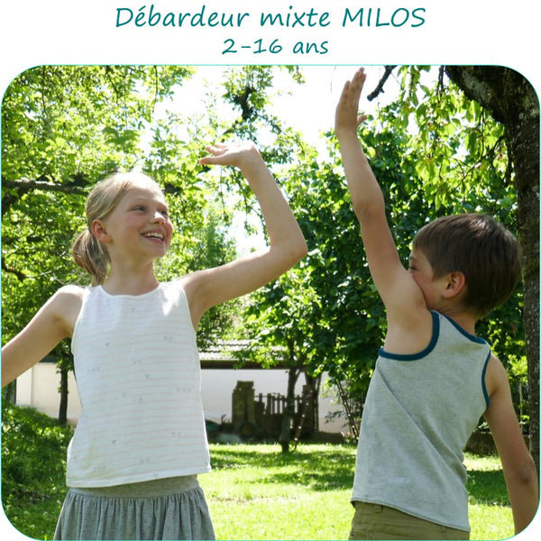 PDF - patron digital du débardeur Milos Petits D'om de 2 à 16ans (Fr)