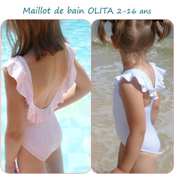 PDF - patron digital du maillot de bain Olita de Petits D'om de 2 à 16ans (Fr)