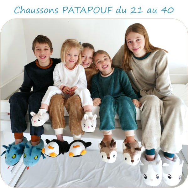 PDF - patron digital des chaussons Patapouf de Petits D'om du 21 au 40 (Fr)