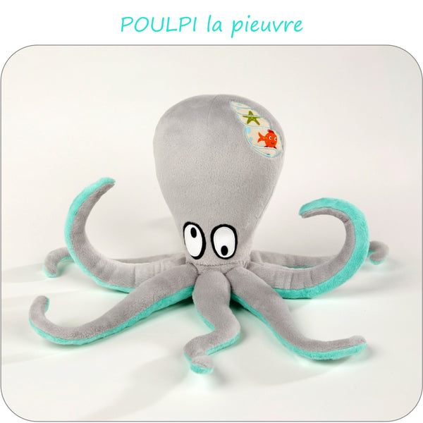 PDF - patron digital de la peluche / doudou poulpe Poulpi de Petits D'om (Fr)